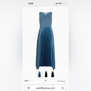 Elie Tahari The Mave Mixed Media Dress blue NWT XS 4/6